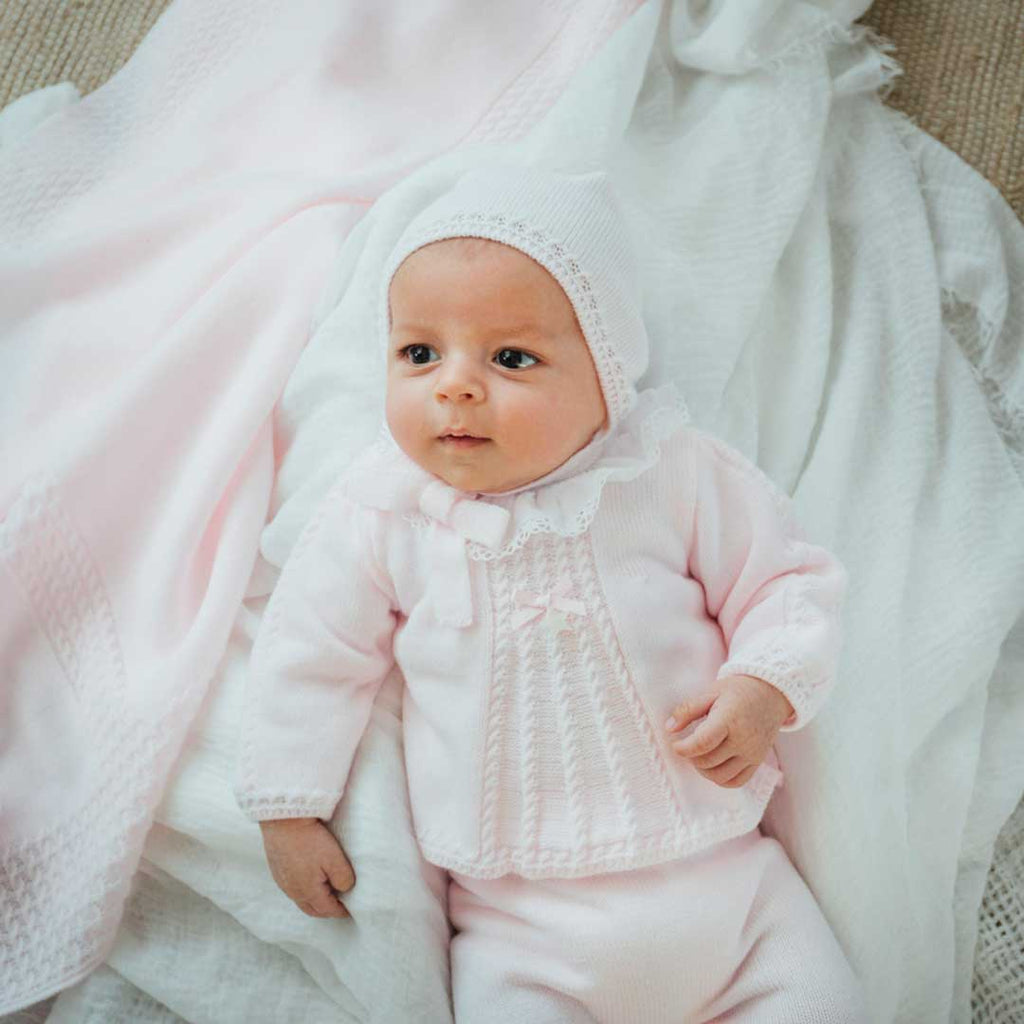Conjunto para bebé de polaina de color celeste - Empresa Textiles Capella  Color Celeste Talla bebé 0M